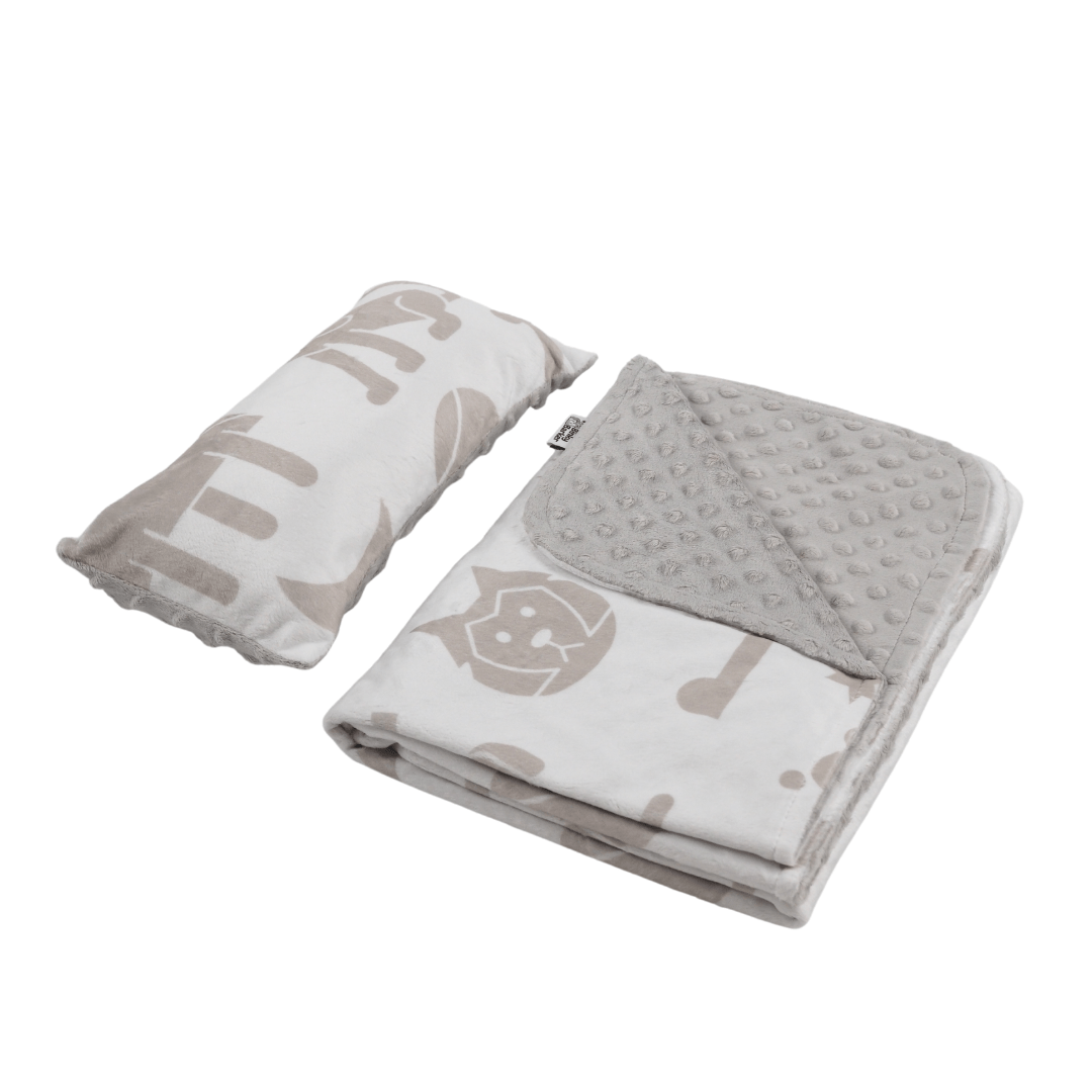 Binky Barker Blanket and Pillow Set Binky Grey