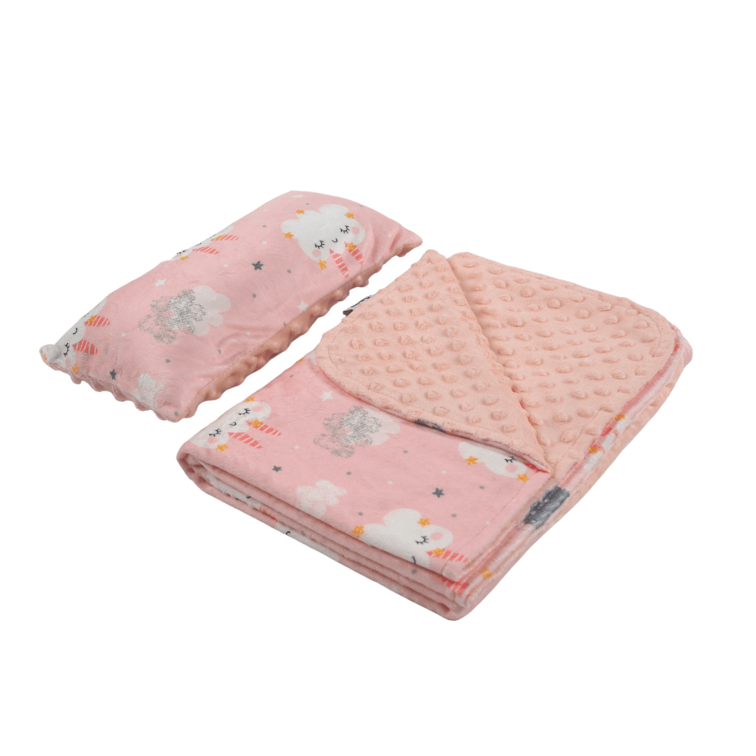 Binky Barker Blanket and Pillow Set Clouds